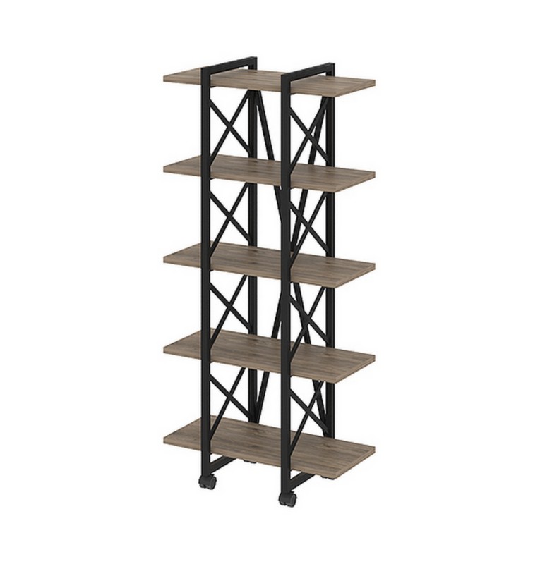 Мебель для персонала LOFT VR.L-MST.K-5.4V Мобильный стеллаж на колесных опорах 5 полок